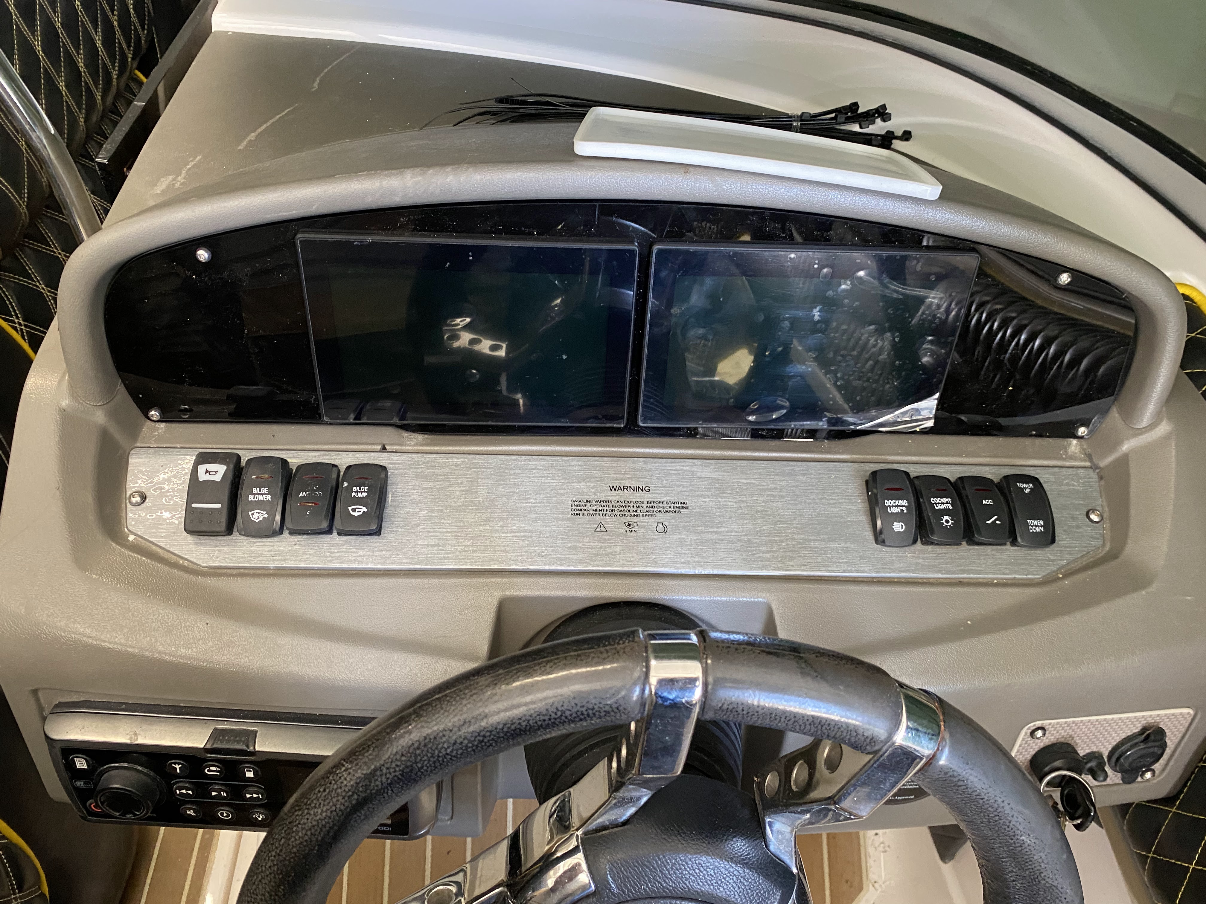 photo of dashboard on boat/>
                    <p class=